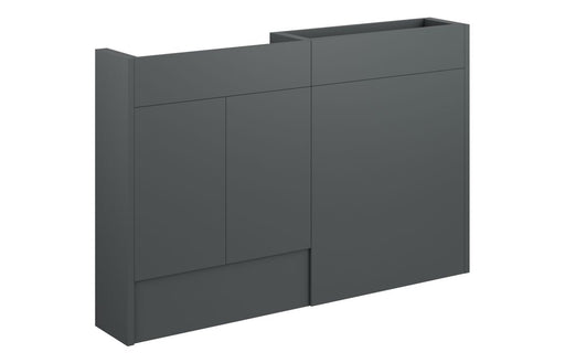 Eton 1236mm Slim Basin & WC Unit Pack - Matt Graphite Grey
