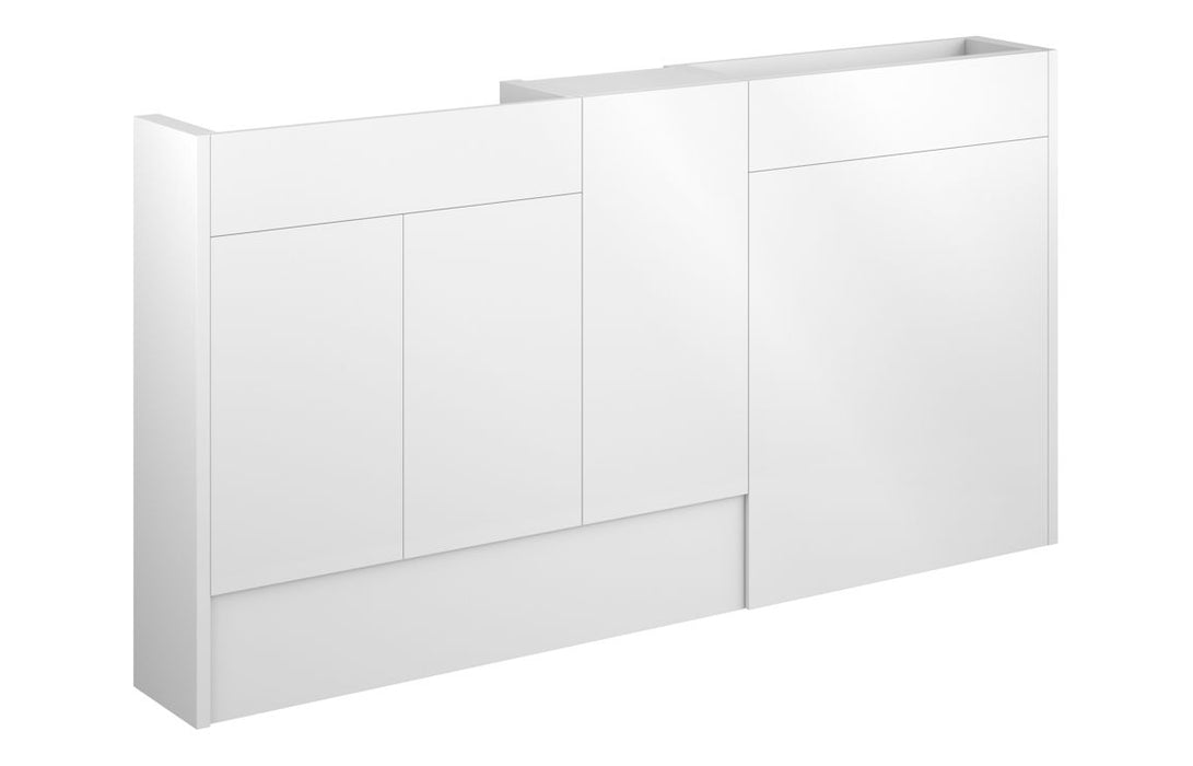 Eton 1536mm Slim Basin, WC & 1 Door Unit Pack - White Gloss