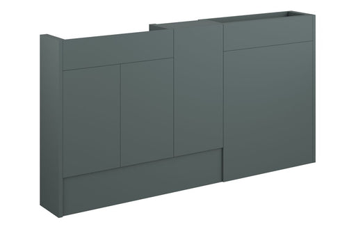 Eton 1536mm Slim Basin, WC & 1 Door Unit Pack - Matt Green