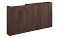 Eton 1536mm Slim Basin, WC & 1 Door Unit Pack - Warm Walnut