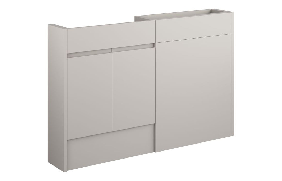 Siena 1236mm Slim Basin & WC Unit Pack - Matt Dove Grey