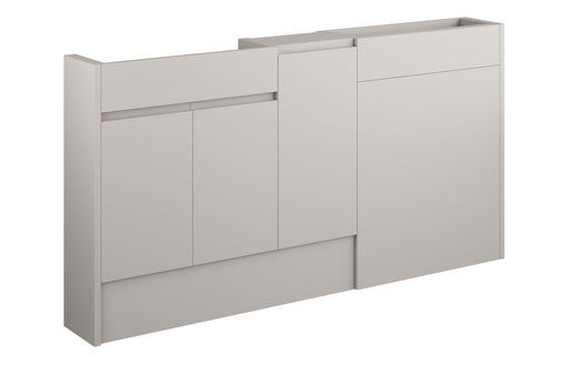 Siena 1536mm Slim Basin, WC & 1 Door Unit Pack - Matt Dove Grey