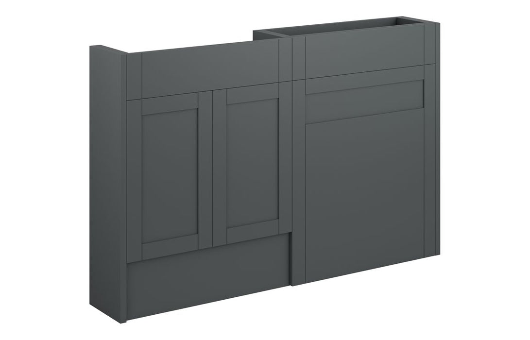 Haven 1236mm Slim Basin & WC Unit Pack - Matt Graphite Grey