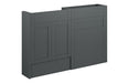 Haven 1236mm Slim Basin & WC Unit Pack - Matt Graphite Grey