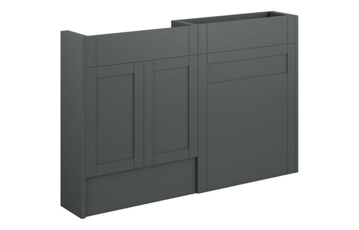 Haven 1236mm Slim Basin & WC Unit Pack - Matt Graphite Grey