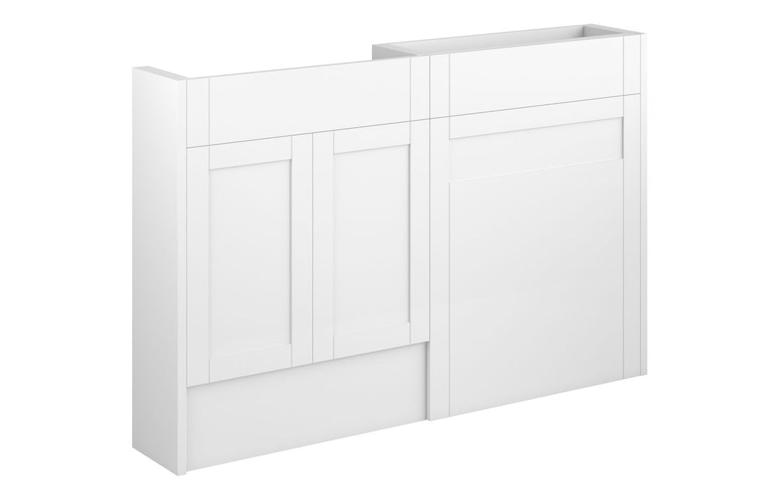 Haven 1236mm Slim Basin & WC Unit Pack - Matt White