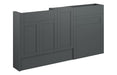 Haven 1536mm Slim Basin, WC & 1 Door Unit Pack - Matt Graphite Grey