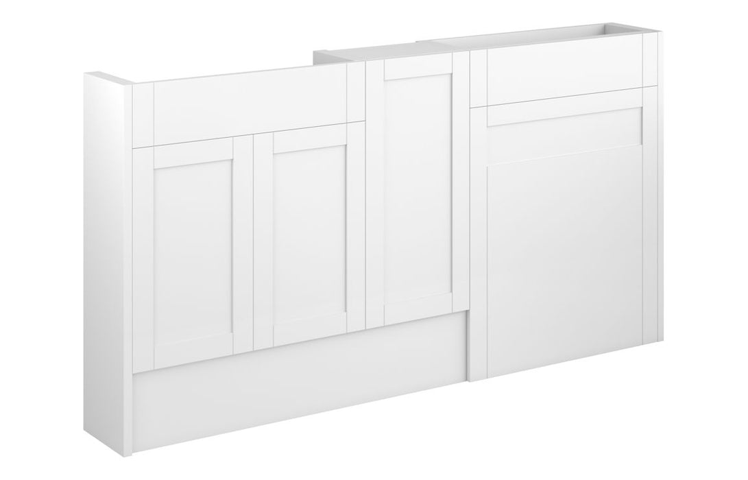 Haven 1536mm Slim Basin, WC & 1 Door Unit Pack - Matt White