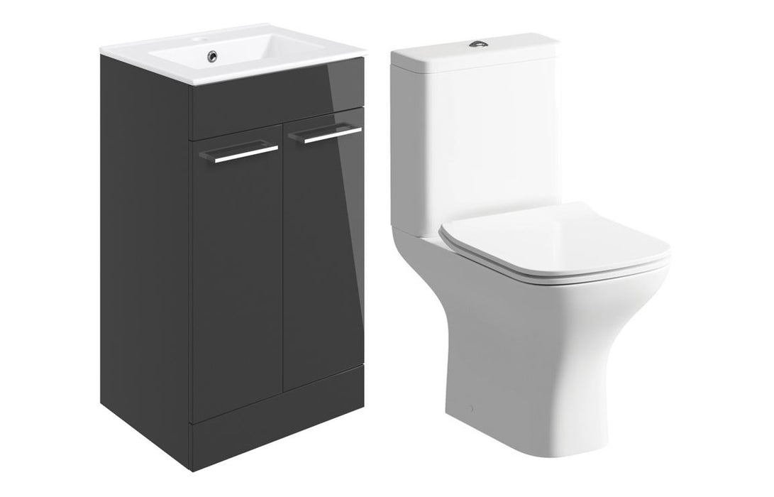 Pulse 510mm Floor Standing Unit & Close Coupled WC Pack