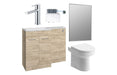 Verona 1000mm Furniture & BTW WC Pack - Oak