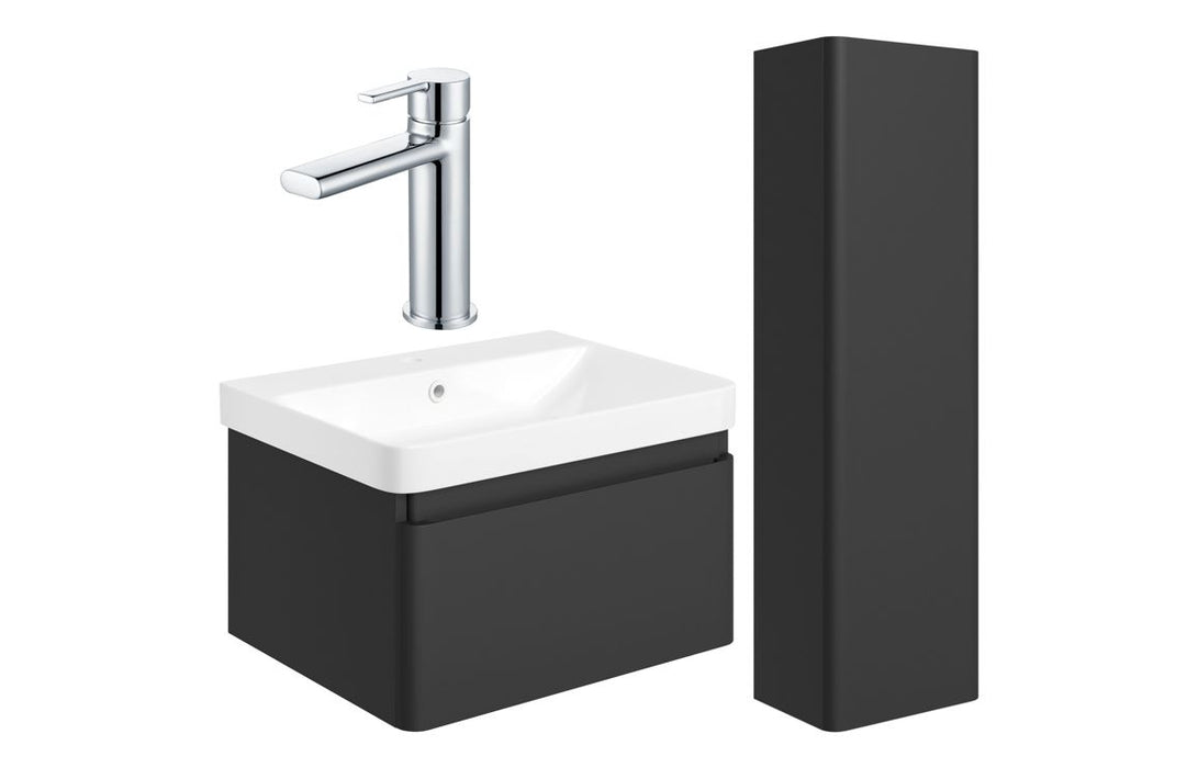 Celeste 600mm Basin Unit & Tall Unit Pack w/Chrome Finishes