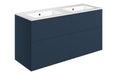 Accent 1210mm Wall Hung 4 Drawer Basin Unit - Matt Deep Blue
