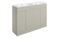 Accent 1210mm Floor Standing 4 Door Basin Unit & Basin - Matt Latte