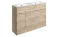 Pulse 1210mm Floor Standing 4 Door Basin Unit & Thin Edge Basin - Oak