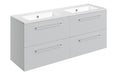 Pulse 1210mm Wall Hung 4 Drawer Basin Unit & Thin Edge Basin - Grey Gloss