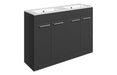 Pulse 1210mm Floor Standing 4 Door Basin Unit & Thin Edge Basin - Anthracite Gloss