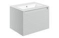Parallel 615mm Wall Hung 1 Drawer Basin Unit & 0TH Thin Edge Basin - Matt Mineral Grey