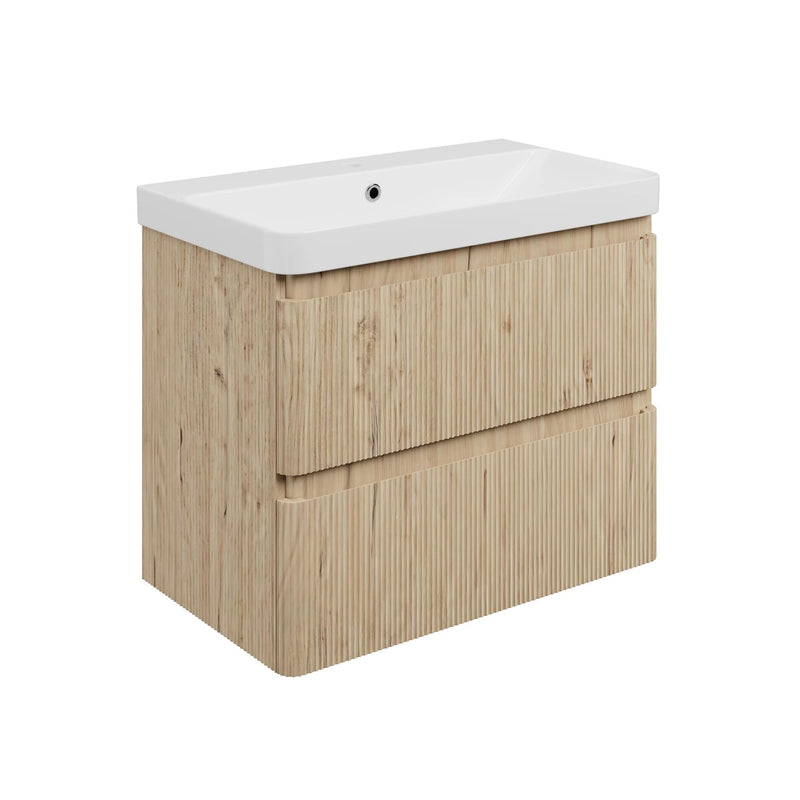 Nubo 805mm Wall Hung 2 Drawer Basin Unit & 1TH Basin
