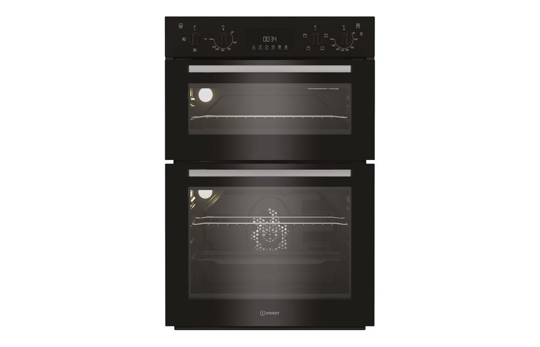 Indesit DII 10D B Double Electric Oven - Black