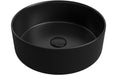 Luxevelle 355mm Ceramic Round Washbowl & Waste - Matt Black