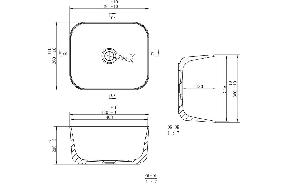Beaumont Deep 420mm Washbowl