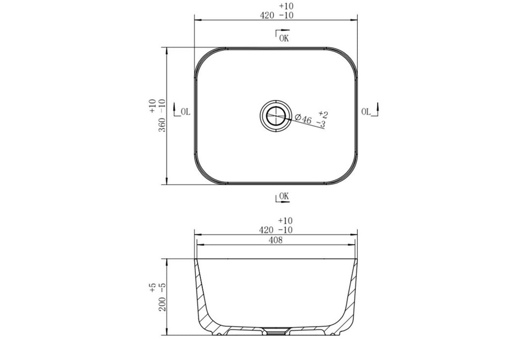 Beaumont Deep 420mm Washbowl