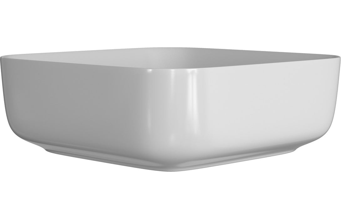 Luxevelle 400mm Ceramic Square Washbowl & Waste - Matt White