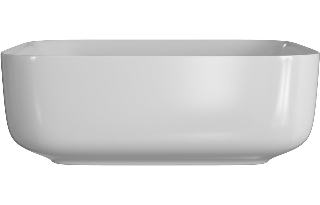 Luxevelle 400mm Ceramic Square Washbowl & Waste - Matt White