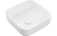 Luxevelle 400mm Ceramic Square Washbowl & Waste - Matt White