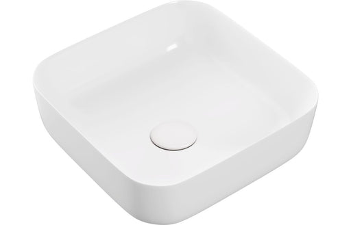 Luxevelle 400mm Ceramic Square Washbowl & Waste - Matt White
