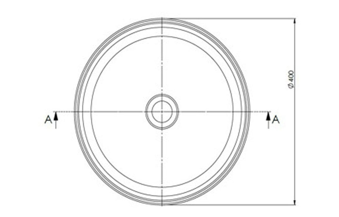 Fluteau 400mm Round Washbowl