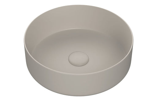 Luxevelle 355mm Ceramic Round Washbowl & Waste - Matt Latte