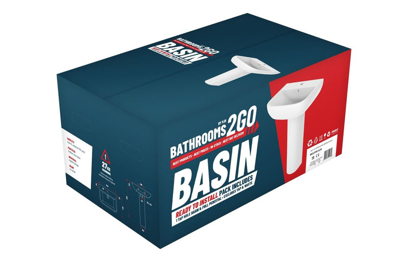 //2Go 1TH Basin & Full Pedestal