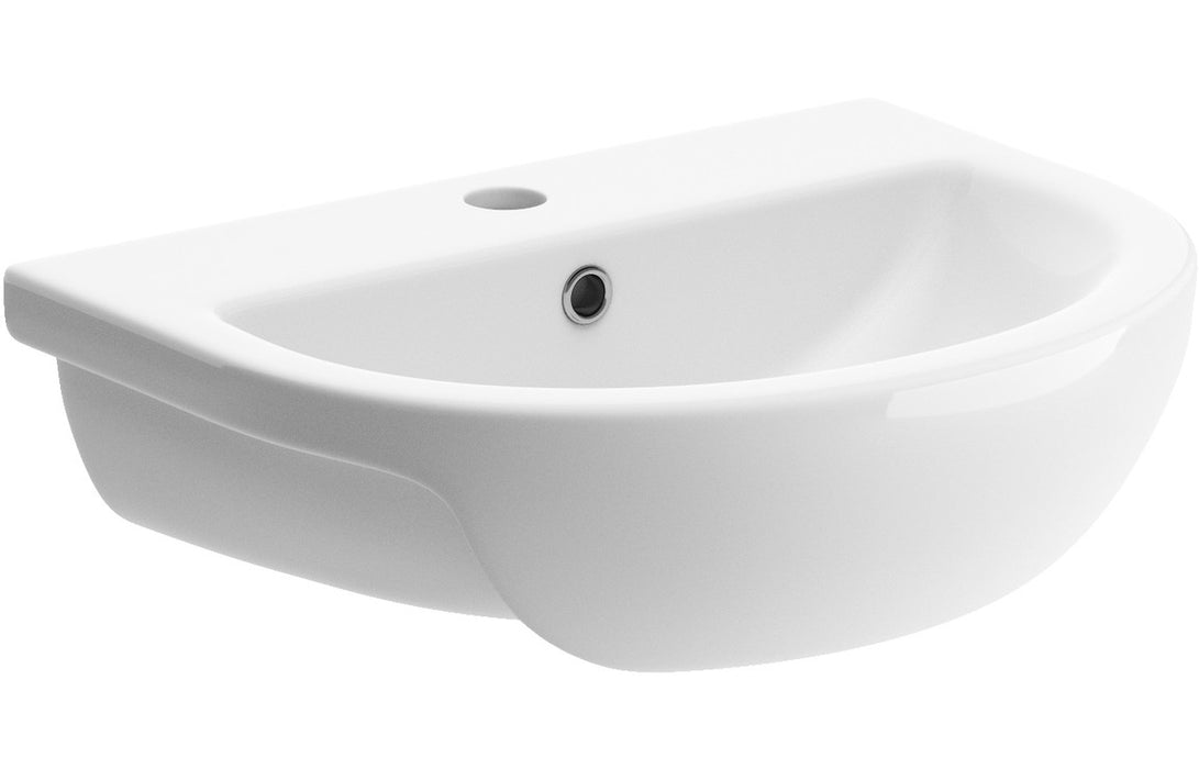 Toscara 500x390mm 1TH Semi Recessed Basin