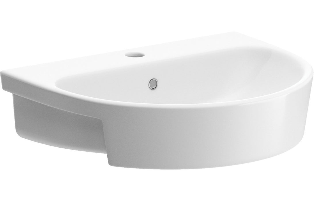 Liliane 555x435mm 1TH Semi Recessed Basin