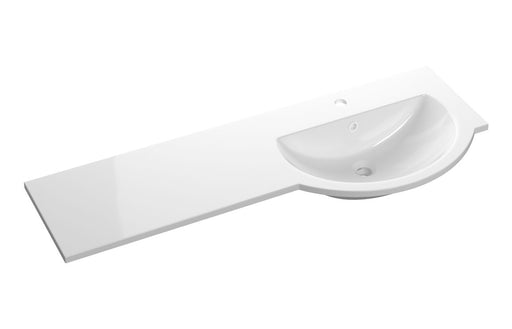 1244mm Standard Round One-Piece Basin & Overflow Ring - Right Hand