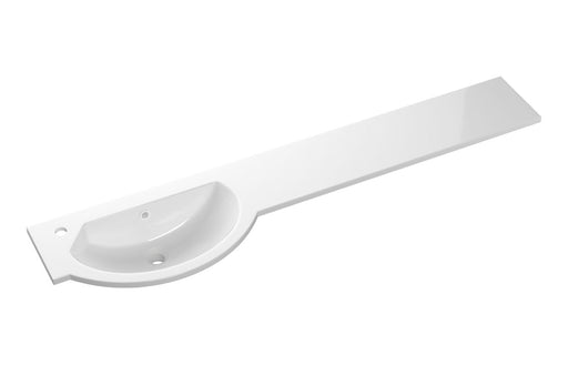 1544mm Slim Round One-Piece Basin & Overflow Ring - Left Hand