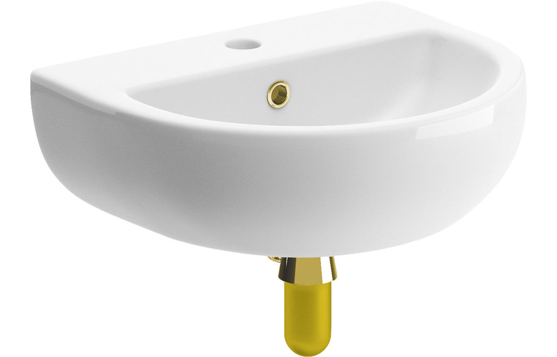 Toscara 450x400mm 1TH Cloakroom Basin & Bottle Trap