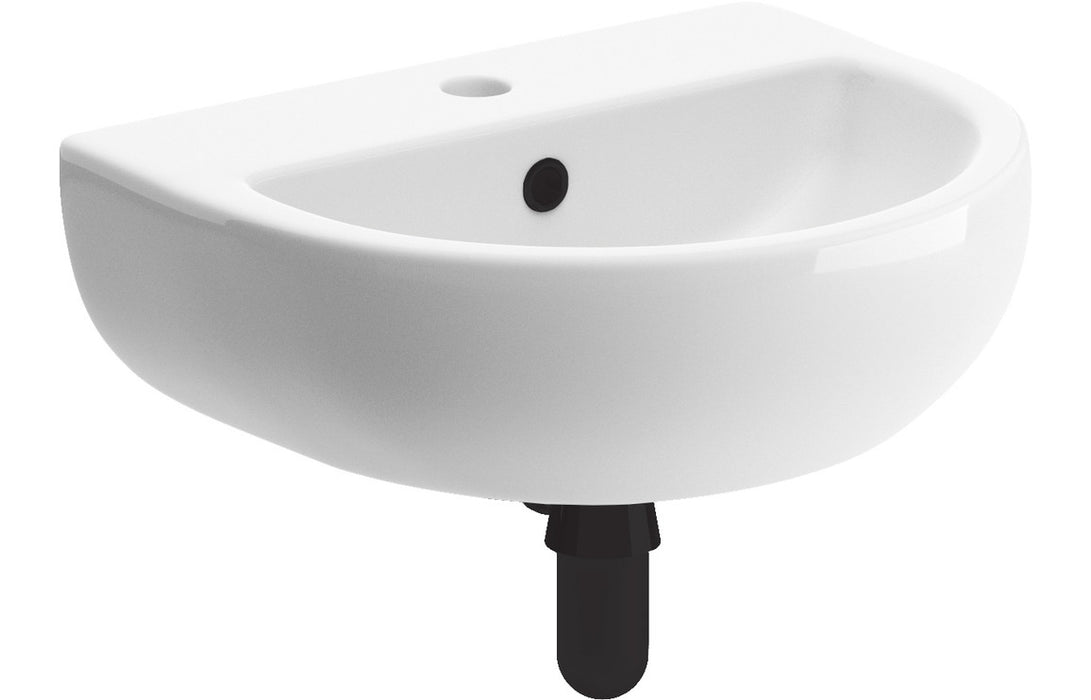Toscara 450x400mm 1TH Cloakroom Basin & Bottle Trap