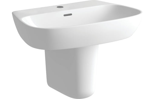 Amara 600x400mm 1TH Basin & Semi Pedestal