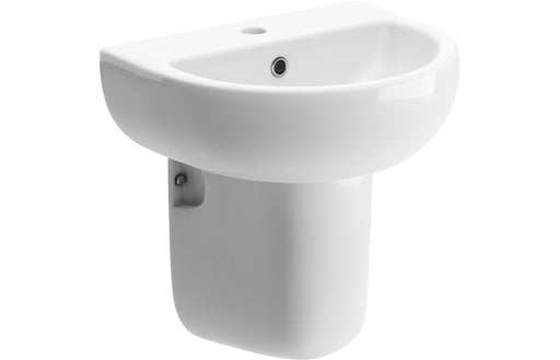 Toscara 450x400mm 1TH Basin & Semi Pedestal