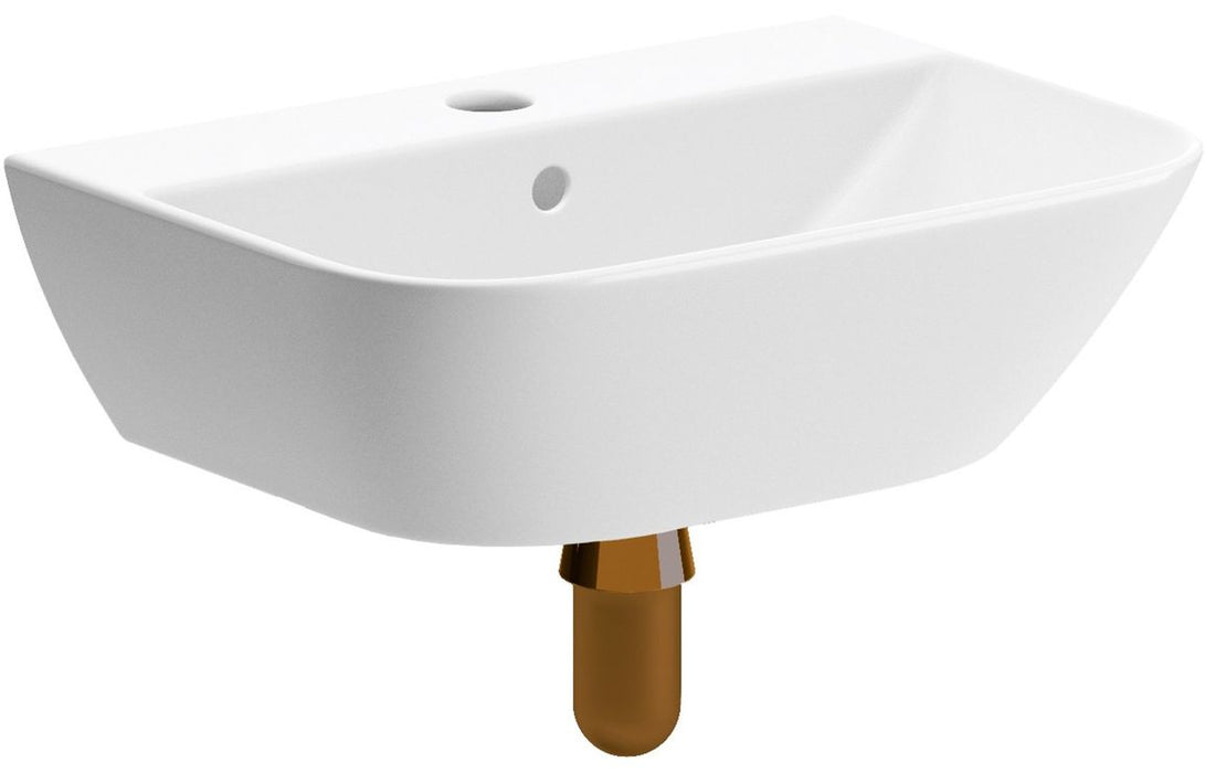 Cedraire 450x320mm 1TH Cloakroom Basin & Bottle Trap