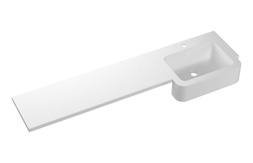 1542mm Standard Square One-Piece Basin & Overflow Ring - Right Hand