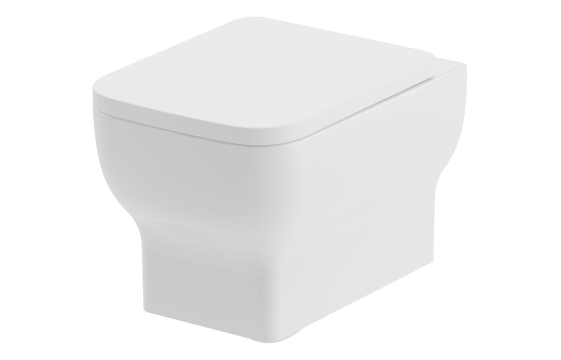 Arlo Rimless Wall Hung WC & Soft Close Seat - White