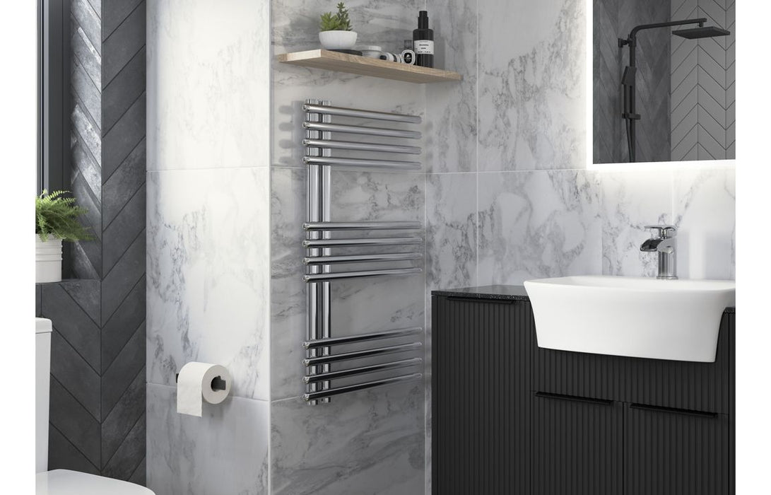 Rhondel Round Ladder Radiator (500x800x50mm) - Chrome