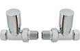 Patterned Chrome Radiator Valves - Straight