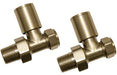 Patterned Brushed Brass Radiator Valves