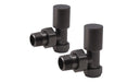 Patterned Matt Black Radiator Valves