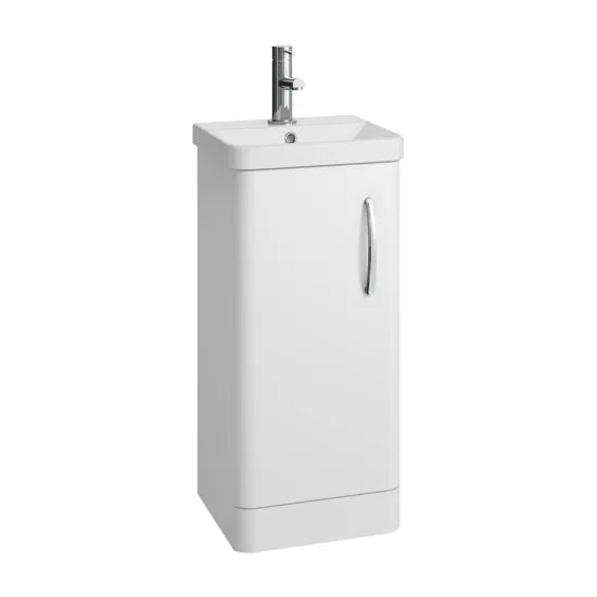 Arley Direction 400mm 1 Door Floor Standing Vanity Unit With Basin