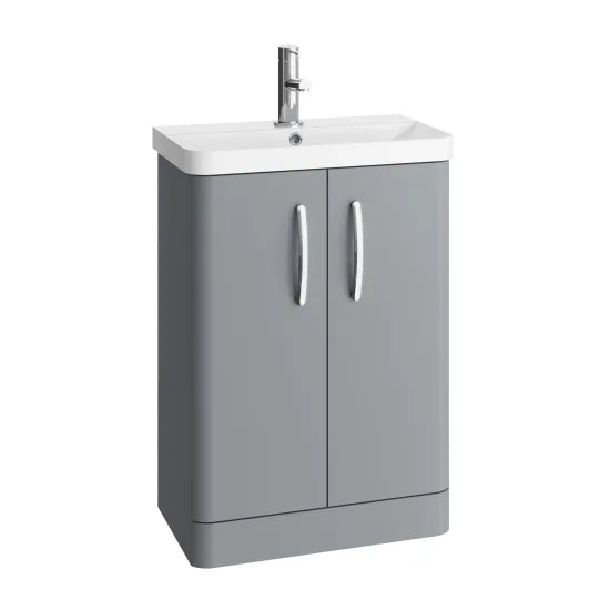 Arley Direction 600mm  2 Door Floor Standing Vanity Unit With Basin